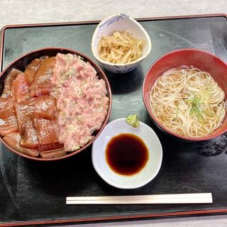 まぐろ・ネギトロ丼定食(大久寿司)