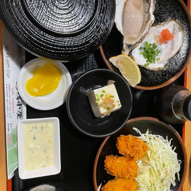 牡蠣三昧定食(牡蠣小屋)