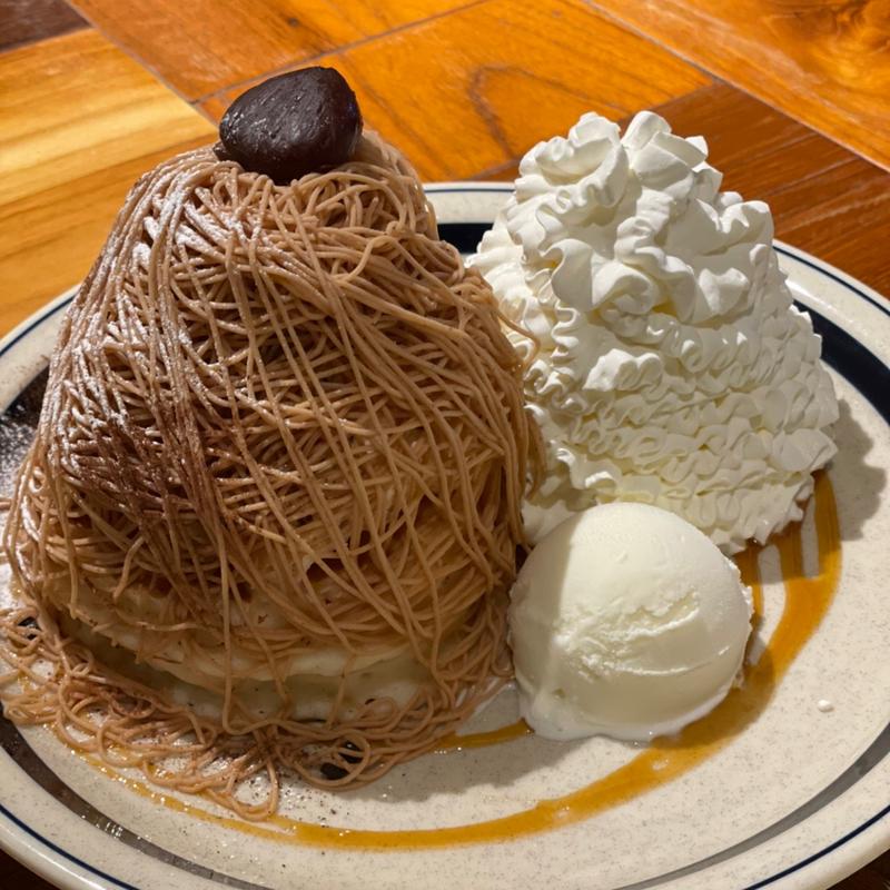 コナズ　モンブランパンケーキ(コナズ珈琲神奈川綾瀬)