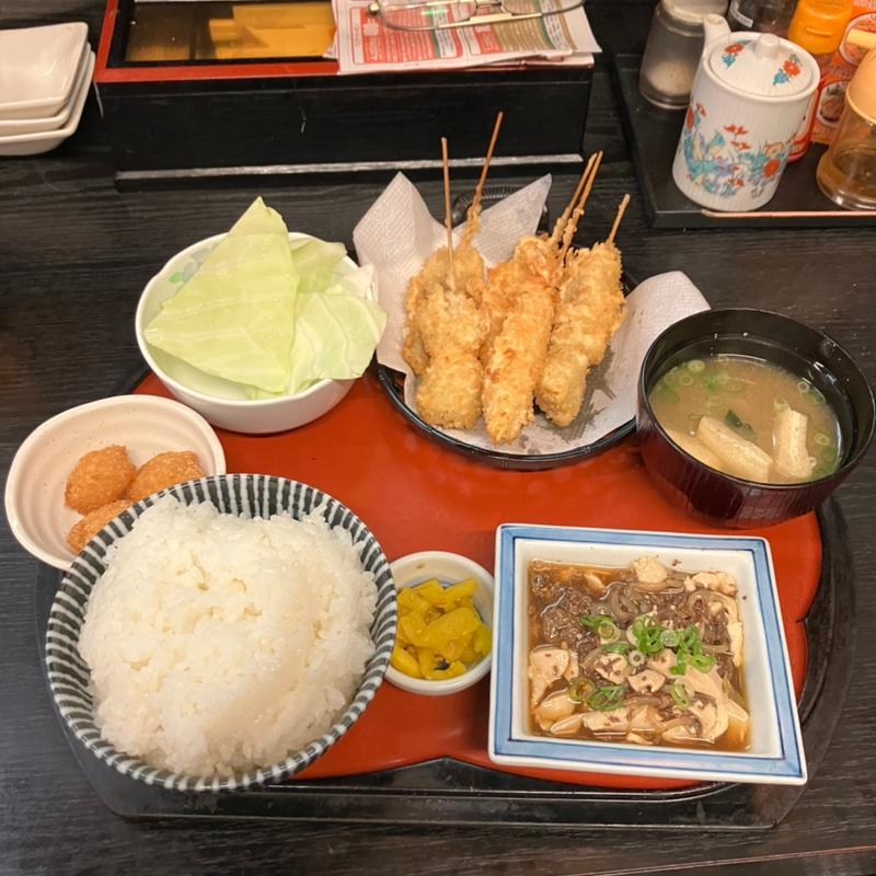 串カツ定食(勝太郎)