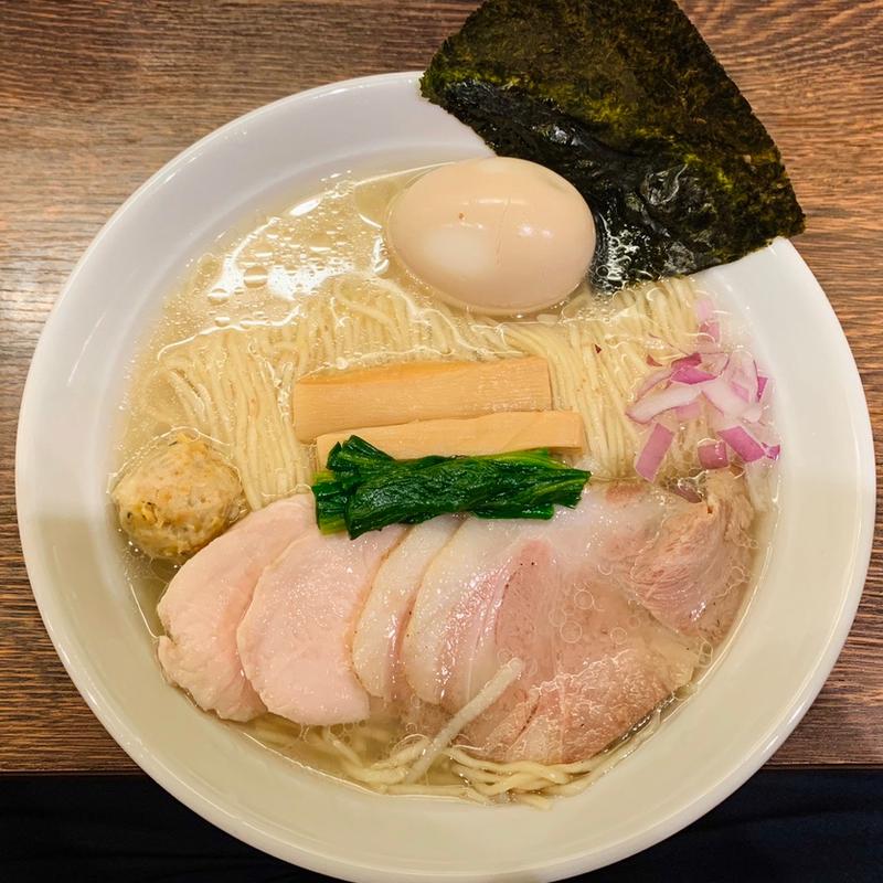 貝柱出汁の塩そば(貝出汁中華そば竹祥)