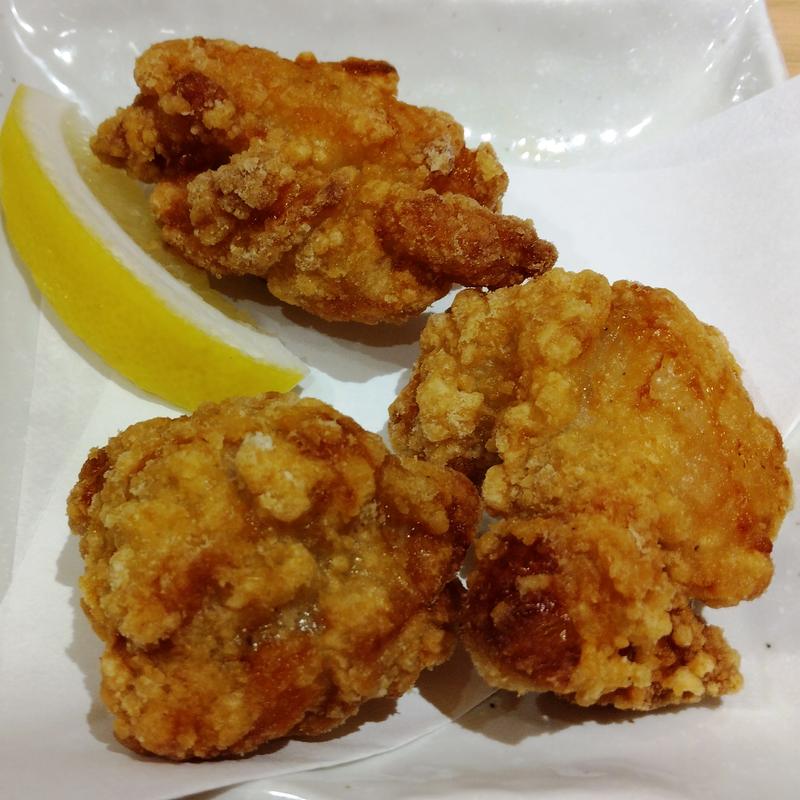 唐揚げ3個(越後秘蔵麺 無尽蔵 せんだい家 （えちごひぞうめん むじんぞう）)