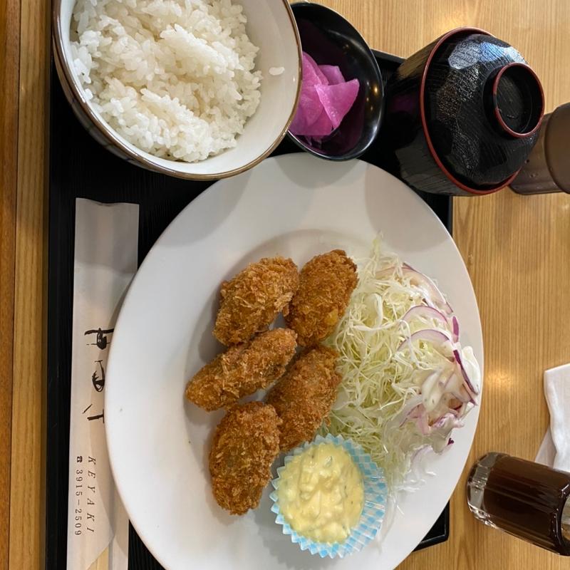 牡蠣フライ定食(けやき)