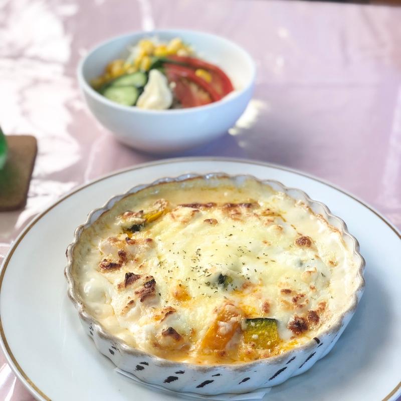 かぼちゃグラタン(星菓子 （コンペイトウ）)