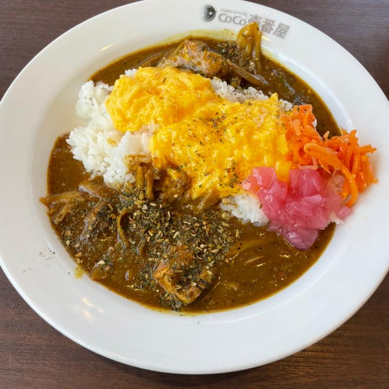 SABAごぼうスパイスカレー＋スクランブルエッグ(CoCo壱番屋 豊橋高師店)