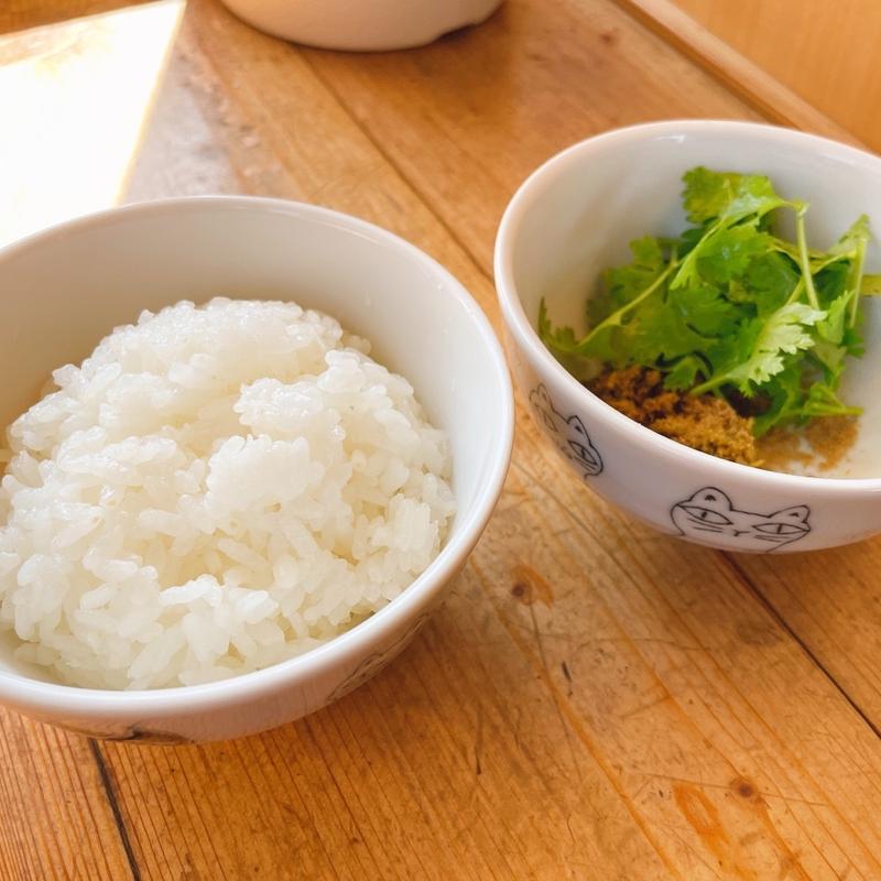 〆ライス＆グリーンカレーペースト(らーめんあたりや)