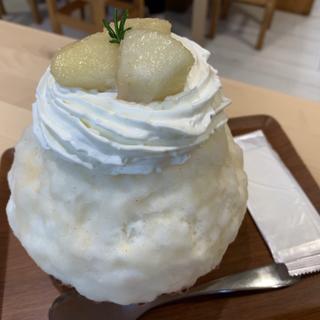 洋梨と梨みるく(かき氷専門店SANGO)
