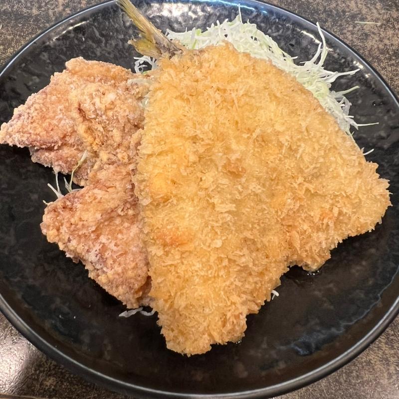鯵フライと鶏の唐揚げ(まえだや)