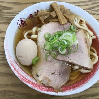 濃口中華そば太麺煮卵トッピング(まるかい鳴海篠田店)