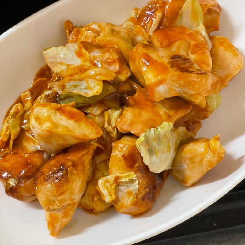 鶏のケチャマヨ炒め(自宅)