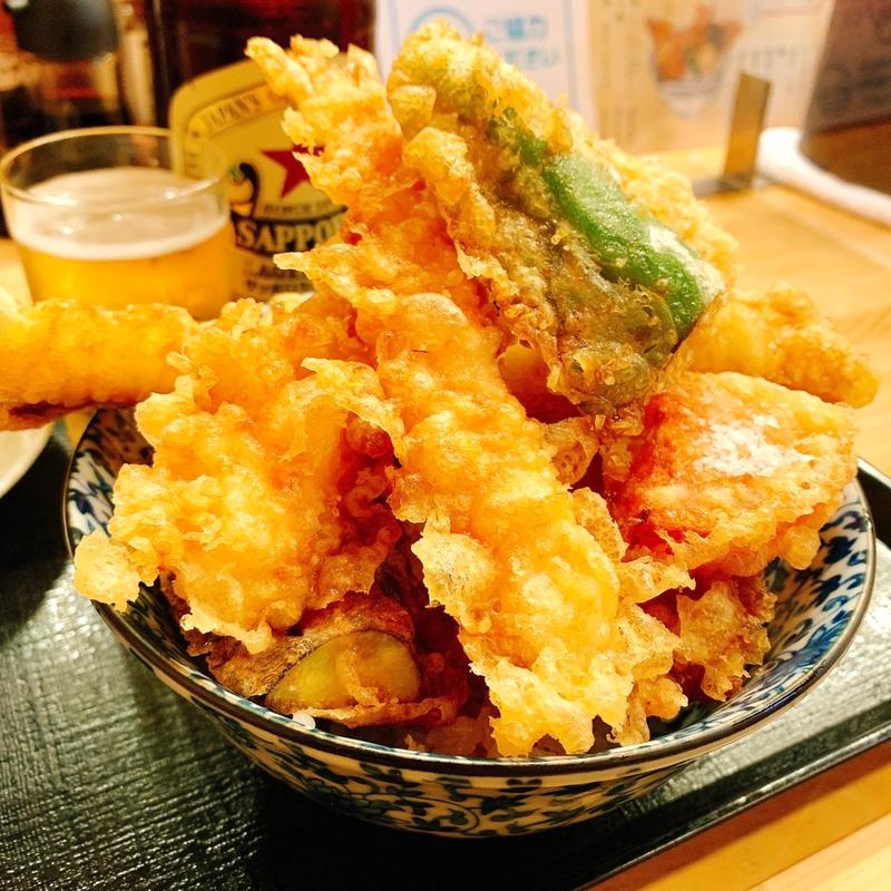 ハーフ穴子天丼(天冨久)