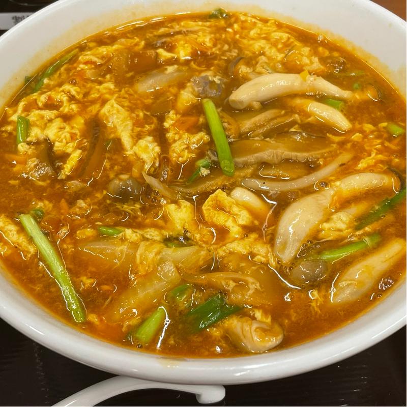 酸辣きのこ湯麺(日高屋 川越西口店)