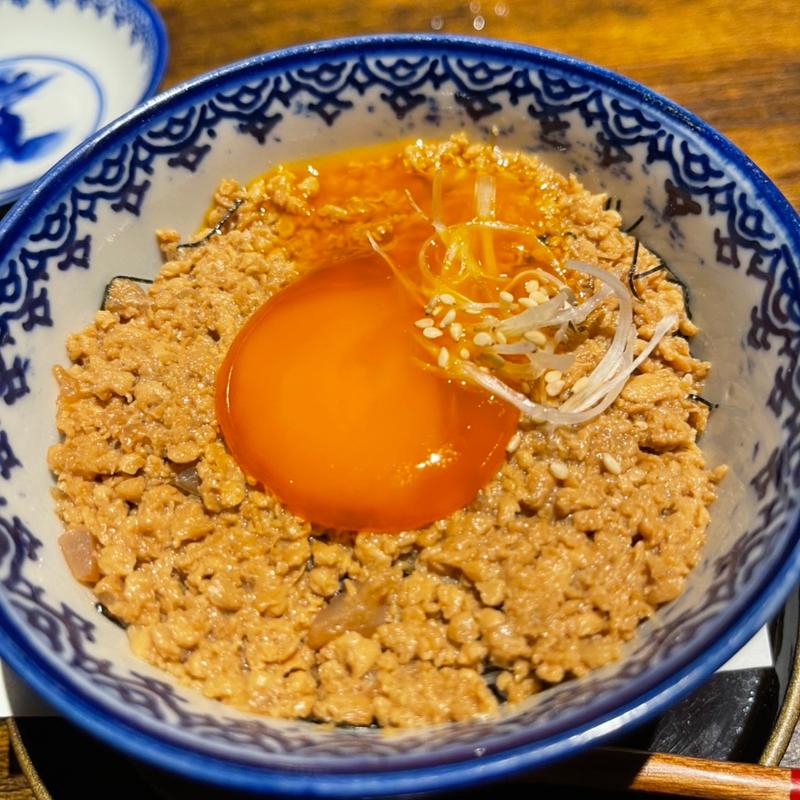 鶏そぼろメシ(コース料理)(酒と炭焼 おかげさん)