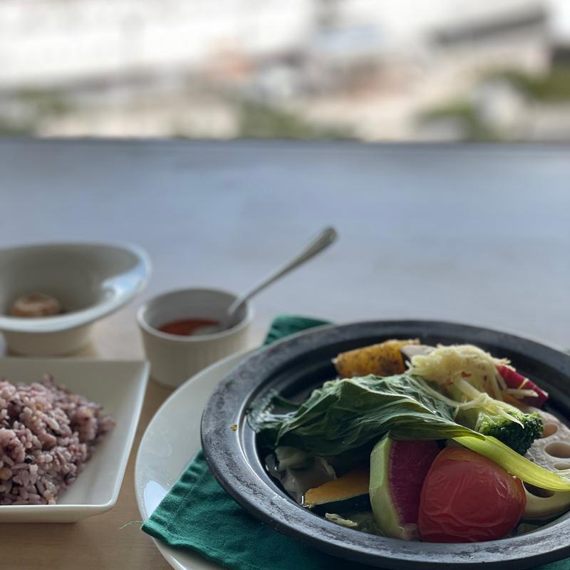 12種野菜のタジン蒸し　生姜の香り　ロメスコソース(chef's V)