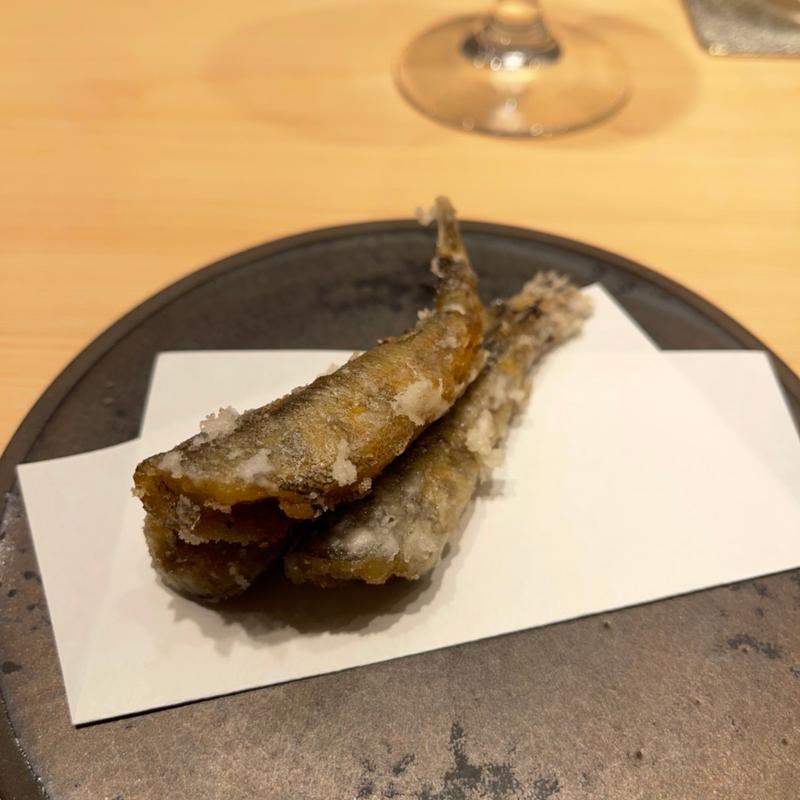 メヒカリの唐揚げ(コース料理)(鮨結う翼)