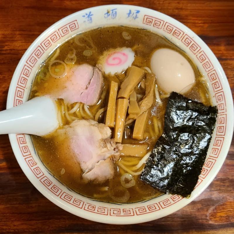 中華そば+味付け玉子(中華めん処 道頓堀)