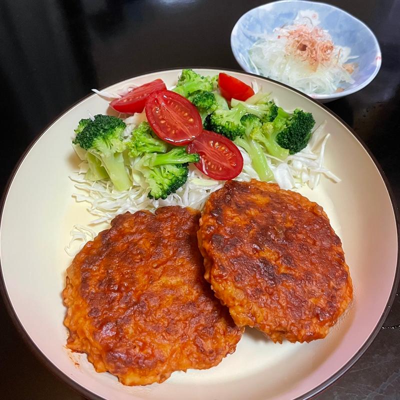 大豆ミートハンバーグ(自宅)