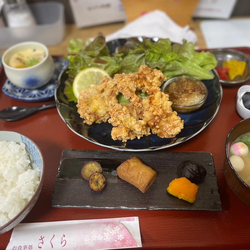 唐揚げセット(お食事処 さくら)