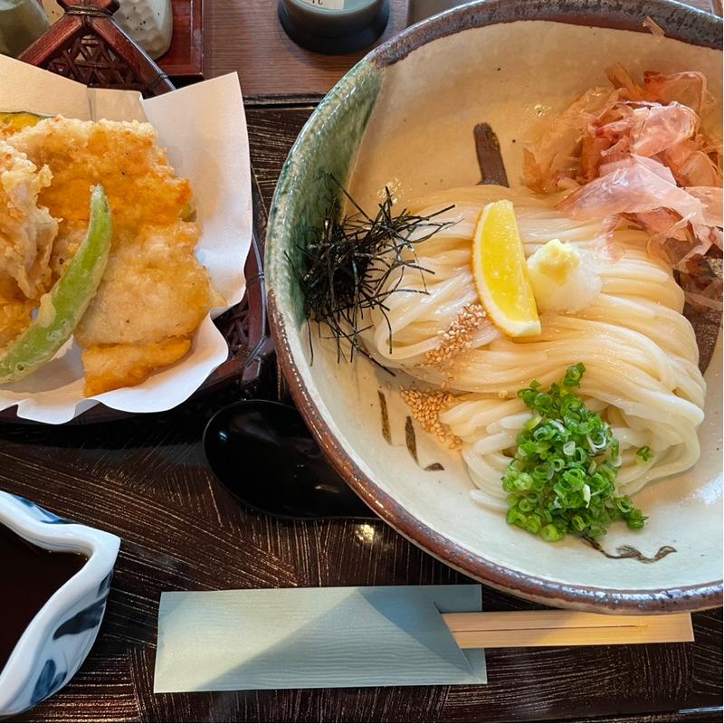 醤油うどん　天ぷらセット(さぬきうどん 佐和)