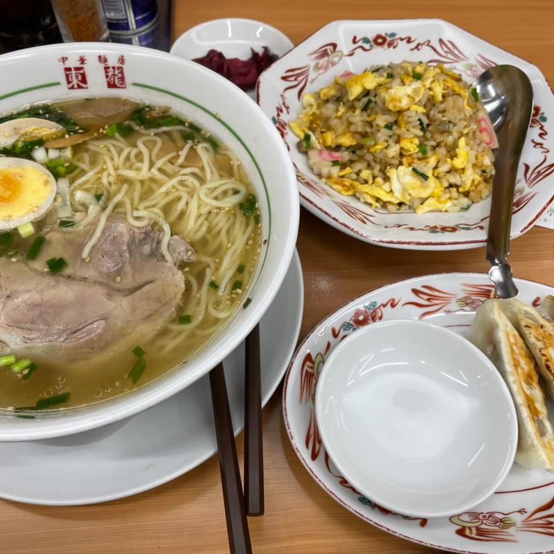 塩ラーメンと小チャーハンセット(東龍 )