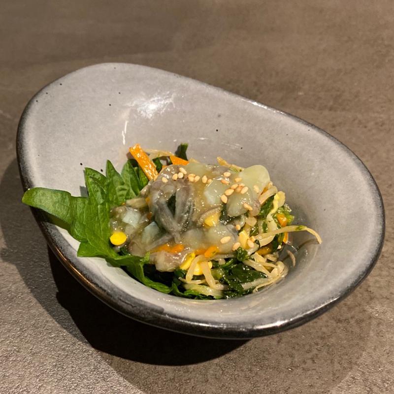 たこわさともやしのナムル(サッポロ生ビール黒ラベルTHE BAR)