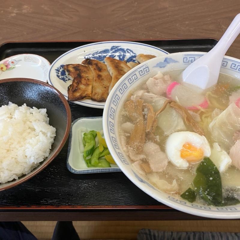 五目らーめん+餃子+半ライス(喜楽亭食堂 )