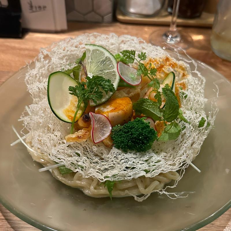 限定　シーフード オリエンタル汁なしまぜそば(海老丸らーめん)