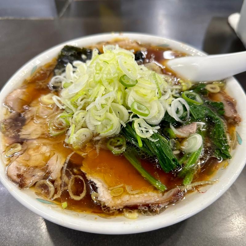チャーシューメン　ネギ　ホウレンソウ増し(青島食堂 曲新町店 （あおしましょくどう）)