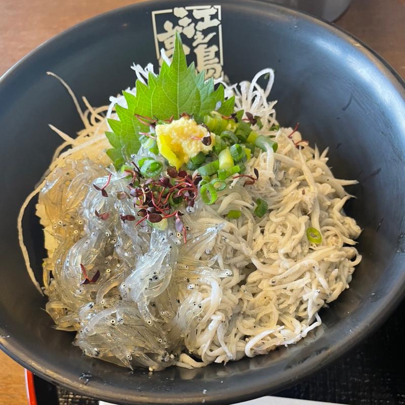 釜揚げ　生しらすハーフ&ハーフ丼(江之島亭)