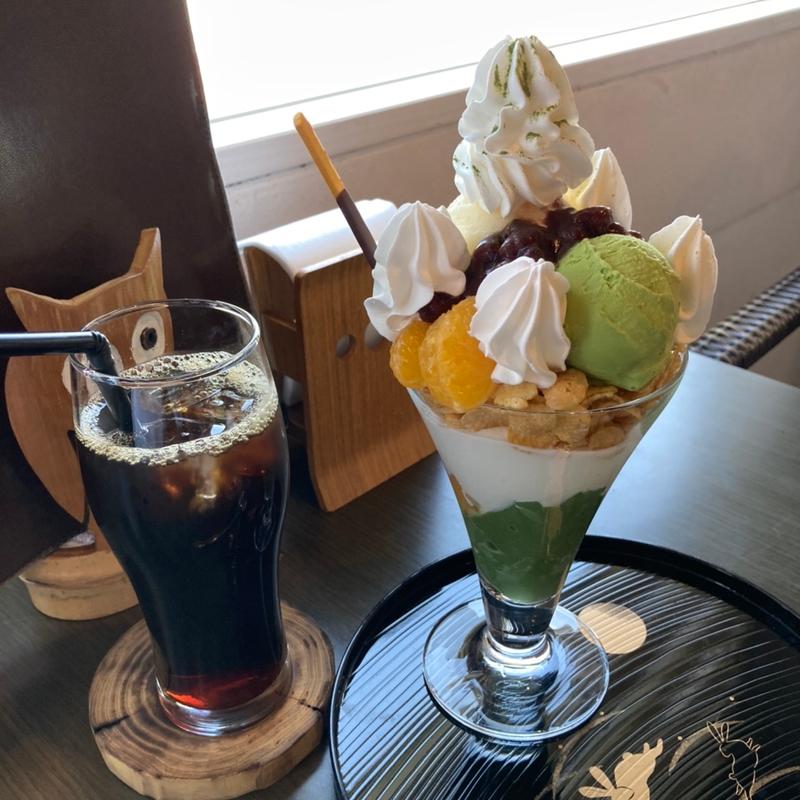 川根抹茶パフェ(寿園カフェ)