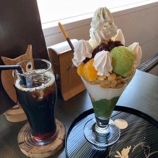 川根抹茶パフェ(寿園カフェ)