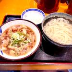 豚バラ肉の肉汁つけ麺(空飛ぶうどん やまぶき家)
