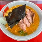 ネギチャーシュー麺（特製味噌辛味噌）(山岡家 谷田部店 （やまおかや）)