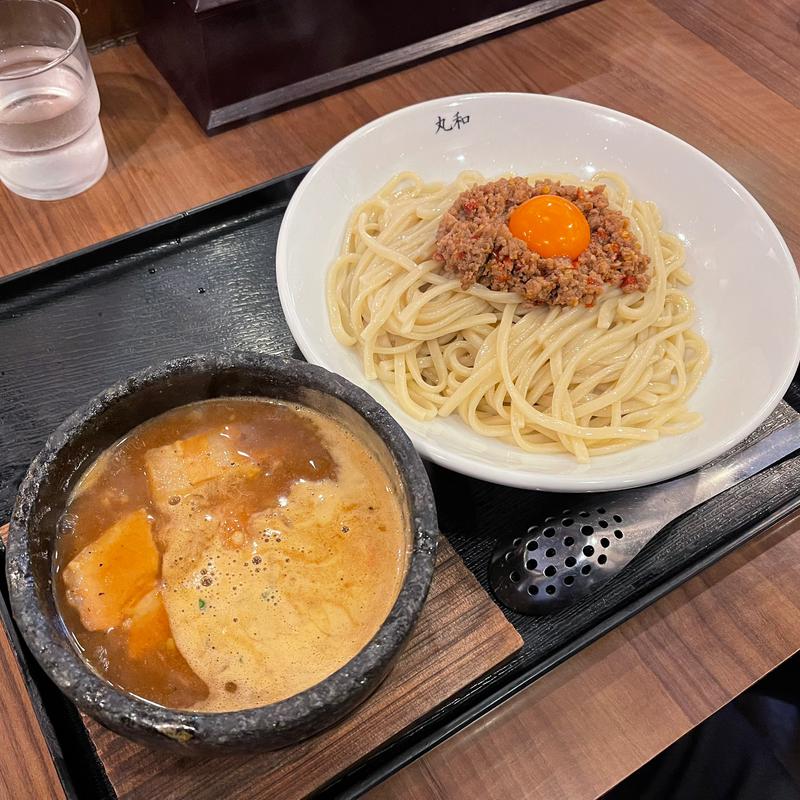 ハーフミックスつけ麺（台湾ミンチ・生玉子）(つけ麺　丸和 尾頭橋店 )