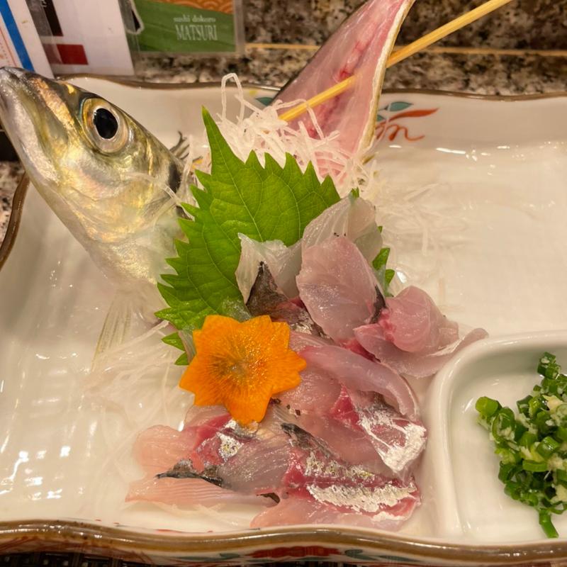 あじ活刺し(祭ずし 川崎本店)