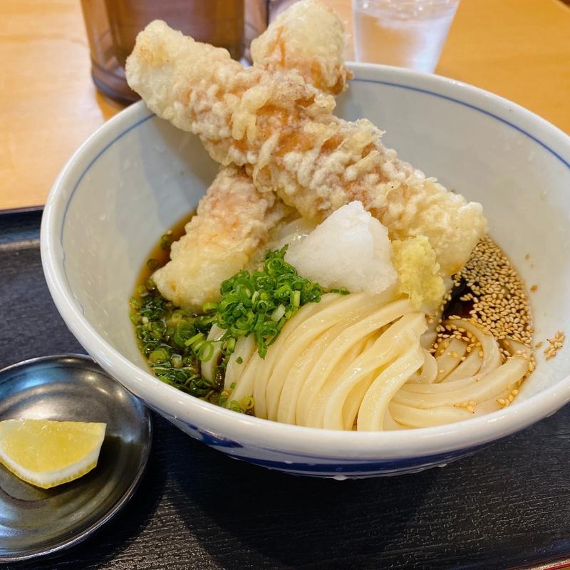 ちくわ天ぶっかけうどん(うどん屋 しろ )