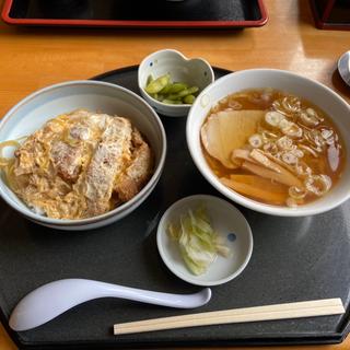 ラーメン＆かつ丼セット(さばいしドライブイン )