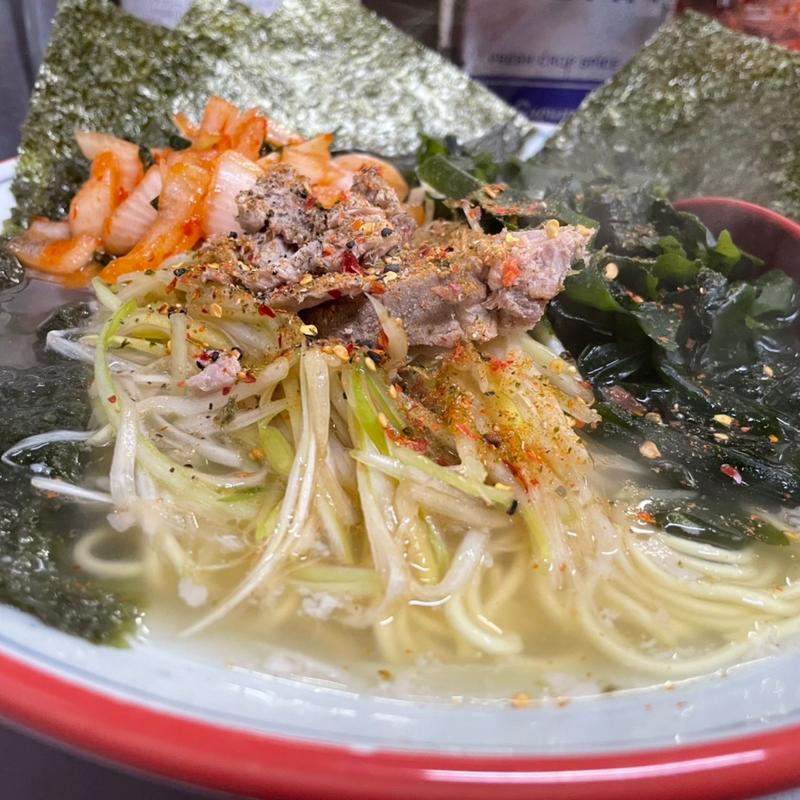 ネギ塩ラーメン＋海苔＋わかめ(ラーメンショップ 122号騎西店)