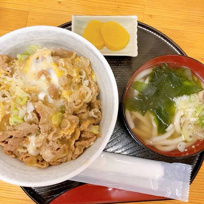 豚玉丼セット（ミニうどん付き）(あけぼの食堂 )