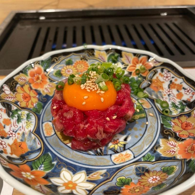 レアステーキユッケ風(焼肉みゆき苑)