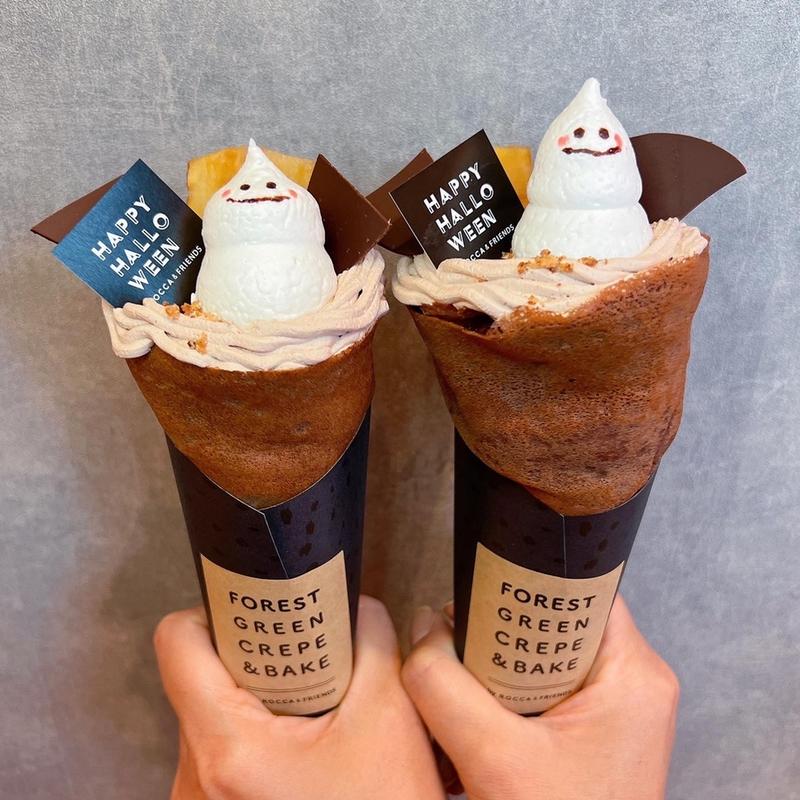 スイートポテトとモカのハロウィンクレープ( FOREST GREEN CREPE&BAKE  枚方店)