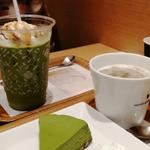 抹茶チーズケーキ ほうじ茶ラテセット(ナナズグリーンティー 静岡パルコ店 （nana's green tea）)