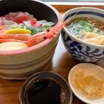 海の幸丼 麺セット(南紀道の駅すさみ)