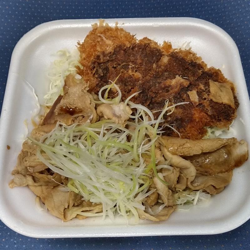 ロースカツと豚焼肉の合い盛り丼(かつや 岩手一関店 )