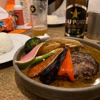 エゾシカハンバーグカレー(スープカレー ポニピリカ 下北沢店)
