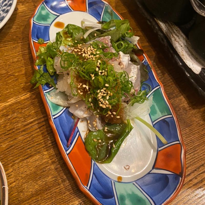 鯛しゃぶの炙りポン酢(鯛之鯛 神戸三宮店 （タイノタイ）)