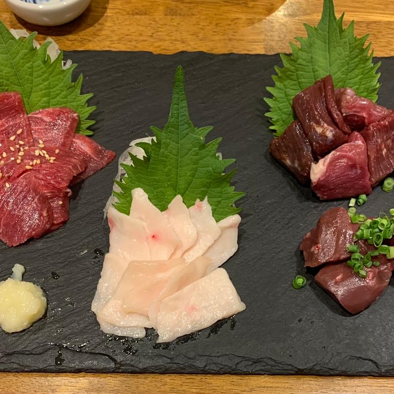 生肉刺し 全部盛り(酒肴 北斎)