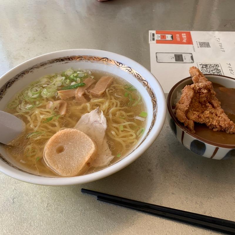 塩ラーメンセット ミニカレー唐揚げ付き(グリル 塩豚 )