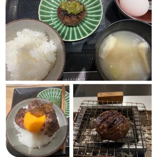 挽肉玉定食(炭火焼ハンバーグ専門店挽肉ノ玉ヤ)