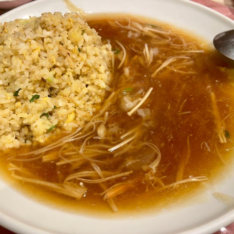 フカヒレ入りあんかけチャーハン(獅門酒楼)